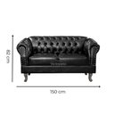 Ver imagem 3 de Namoradeira Chesterfield Duque 2 Lugares Via Encanto Courano Preto