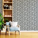 Ver imagem 1 de Papel de Parede Folhas de Palmeira Tacolado Papel de Parede 0,58 X 3,00m Premium - Fundo Bloqueador