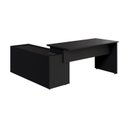 Ver imagem 4 de Mesa em L Diretor com Armário Lateral Caixa de Tomadas e 3 Gavetas 180cm Tampo Chanfrado Corporate P