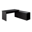 Ver imagem 2 de Mesa em L Diretor com Armário Lateral Caixa de Tomadas e 3 Gavetas 180cm Tampo Chanfrado Corporate P