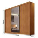 Ver imagem 2 de Guarda Roupa Casal Londres Plus 3 Portas 1 com Espelho 8 Gavetas Cinamomo - Novo Horizonte
