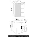 Ver imagem 4 de Gabinete Banheiro para Cuba e Espelheira Nanna Mel/arenas F10 - Mpozenato