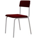 Ver imagem 6 de Kit 02 Cadeiras Estofada para Sala de Jantar Sense Branco C01 Veludo Vermelho Vinho - Lyam Decor