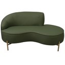 Ver imagem 4 de Sofá Curvo 2 Lugares 150cm Braço Dir. Thommy Pés Ouro Linho Verde - Nexta Casa