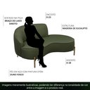 Ver imagem 6 de Sofá Curvo 2 Lugares 150cm Braço Dir. Thommy Pés Ouro Linho Verde - Nexta Casa