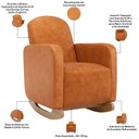 Ver imagem 4 de Poltrona de Amamentação com Balanço Orgânica Saori W01 Courissimo Canela - Lyam Decor