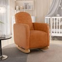 Ver imagem 2 de Poltrona de Amamentação com Balanço Orgânica Saori W01 Courissimo Canela - Lyam Decor