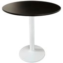 Ver imagem 1 de Mesa Zeta Ferro Branco 75 Cm (alt) Disco Redondo Tampo Mdp Redondo 80 Cm (larg) X 2,50 Cm (alt)