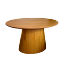 Ver imagem 1 de Mesa Cone de Centro Oval 137x90 Cm Base Laminada em Madeira Freijó Tampo Freijó - Marrom