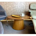 Ver imagem 4 de Mesa Cone de Centro Oval 137x90 Cm Base Laminada em Madeira Freijó Tampo Freijó - Marrom