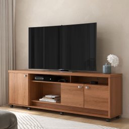 Rack para Tv até 75 Polegadas Dallas com 3 Portas e Rodízios Lukaliam - 1