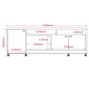 Ver imagem 3 de Rack para Tv até 75 Polegadas Dallas com 3 Portas e Rodízios Lukaliam