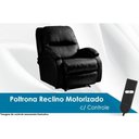 Ver imagem 5 de Poltrona Reclinável Motorizada P/ Sala Divino Urbany Zero Wall Giro e Balanço Courano Preto -