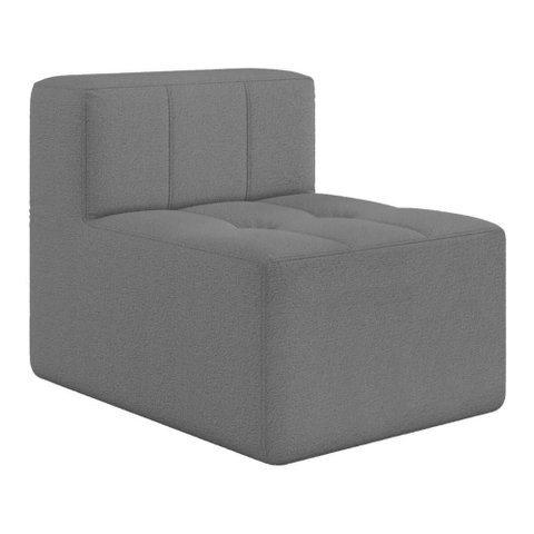 Sofá Modulado 1 Lugar 77cm Espuma D33 Multimóveis Cr45350 Cinza