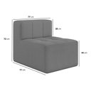 Ver imagem 3 de Sofá Modulado 1 Lugar 77cm Espuma D33 Multimóveis Cr45350 Cinza
