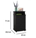 Ver imagem 2 de Mesa de Cabeceira Preto - Luxo 2