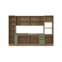 Ver imagem 4 de Cozinha Modulada Celeste Kappesberg 100% Mdf Nogueira/verde 340cm
