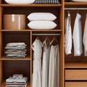 Ver imagem 6 de Guarda-Roupa Casal 6 Portas 6 Gavetas MDF 270cm Suavitá Bege Amêndoa Clean/Off White