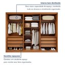 Ver imagem 2 de Guarda-Roupa Casal 6 Portas 6 Gavetas MDF 270cm Suavitá Bege Amêndoa Clean/Off White