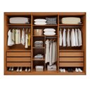Ver imagem 7 de Guarda-Roupa Casal 6 Portas 6 Gavetas MDF 270cm Suavitá Bege Amêndoa Clean/Off White