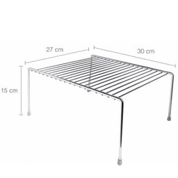 2 Organizadores Médios de Armário Prateleiras Aramadas 30cm - 4