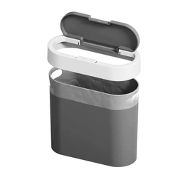 Kit Flat 3 Peças Escorredor de Louça, Lixeira e Dispenser Cinza e Grafite - 5
