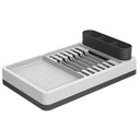 Ver imagem 2 de Kit Flat 3 Peças Escorredor de Louça, Lixeira e Dispenser Cinza e Grafite