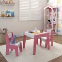 Ver imagem 4 de Conjunto Mesa e 2 Cadeiras Infantil:rosa/branco