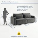 Ver imagem 3 de Sofá Cama 3 Lugares Retrátil e Reclinável 236cm Montreal
