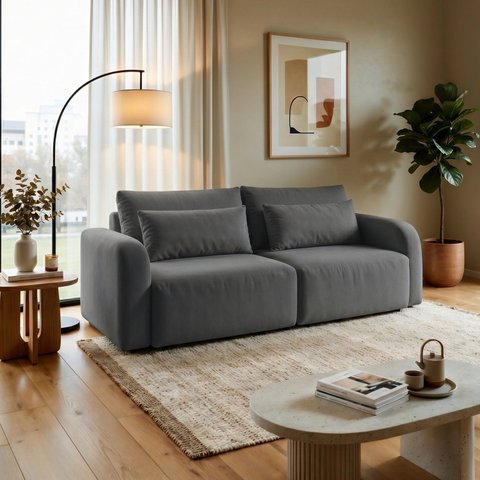 Sofá Cama 3 Lugares Retrátil e Reclinável 236cm Montreal