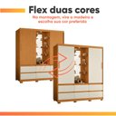 Ver imagem 4 de Guarda Roupas Casal com Espelho 2 Portas de Correr 6 Gavetas Boston Flex