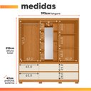 Ver imagem 5 de Guarda Roupas Casal com Espelho 2 Portas de Correr 6 Gavetas Boston Flex