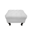 Ver imagem 3 de Kit 2 Poltronas Decorativa Julia + Puff Luis Xv Couro Branco Pés Madeira Mz Decor