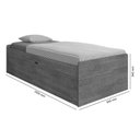 Ver imagem 4 de Cama Solteiro Baú Camila Naturale Framar