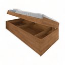 Ver imagem 2 de Cama Solteiro Baú Camila Naturale Framar