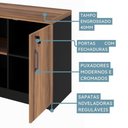 Ver imagem 5 de Armário Baixo Office Credenza Web Office Nogal-preto