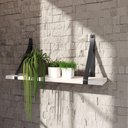 Ver imagem 2 de Prateleira em MDF Branco 60x15cm com Alça Preto