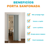 Porta Sanfonada Pvc 1,46m Cinza - 5