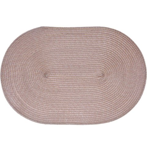 Kit 8 Americano Requinte Liso para Mesa Oval 30x45cm Taupe