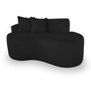 Ver imagem 2 de Sofá Sala Curvo 2 Lugares Bouclé Preto