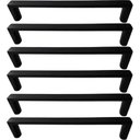 Ver imagem 1 de Kit 6 Puxadores Oeiras 13,5cm Preto Fosco Torralba Gavetas Roupeiros Armários Cozinha