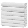 Kit 6 Toalhas de Rosto Branca Hotel Macia Felpuda - Prata - Branco - 1