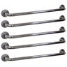 Alça Apoio Kit 5 Uni Aço Inox 50cm Idoso Acessibilidade Pcd Cadeirante Gestante Suporte Anti Queda B - 1