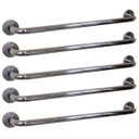 Ver imagem 1 de Alça Apoio Kit 5 Uni Aço Inox 50cm Idoso Acessibilidade Pcd Cadeirante Gestante Suporte Anti Queda B