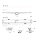 Ver imagem 4 de Ralo Linear Elleve Smart Sifonado 917 60cm com Tampa Inox