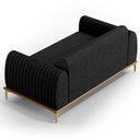 Ver imagem 6 de Sofá 2 Lugares para Sala de Estar Molino 150 Cm D02 Pés D'ouro Linho Chumbo D-465 - Lyam Decor