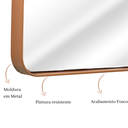Ver imagem 2 de Espelho Retangular Corpo Inteiro C/ Moldura 170 X 70 Grande:bronze