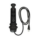 Ver imagem 1 de Torre de Tomada 2 Tomadas + 2 Usb Sistema Click Preto