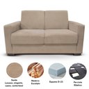 Ver imagem 4 de Sofá Estofado 2 Lugares Sala Estar Recepção Giovana Suede Bege