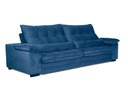 Ver imagem 1 de Sofá Retrátil Reclinável 2,10m com Molas e Espuma D33 Biondi Veludocristal - Netsofas - Azul